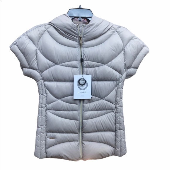 NWT,Women's Orobos Classic Down Vest cream petal - Picture 3 of 16